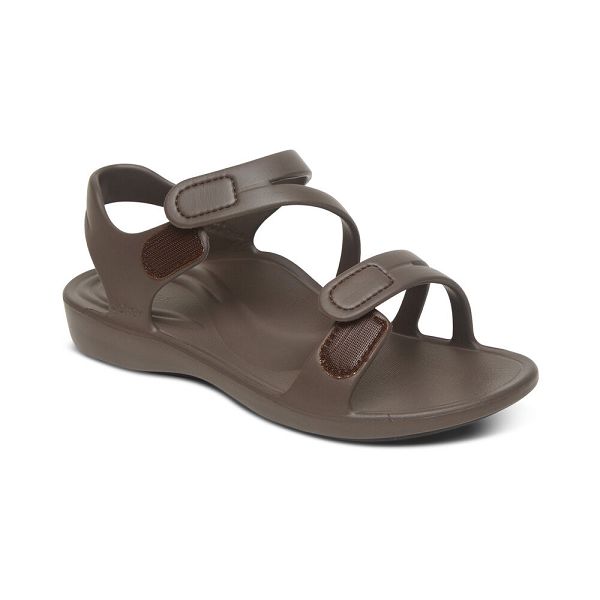 Aetrex Women's Jillian Sport Water-Friendly Sandals Grey Sandals UK 0467-550